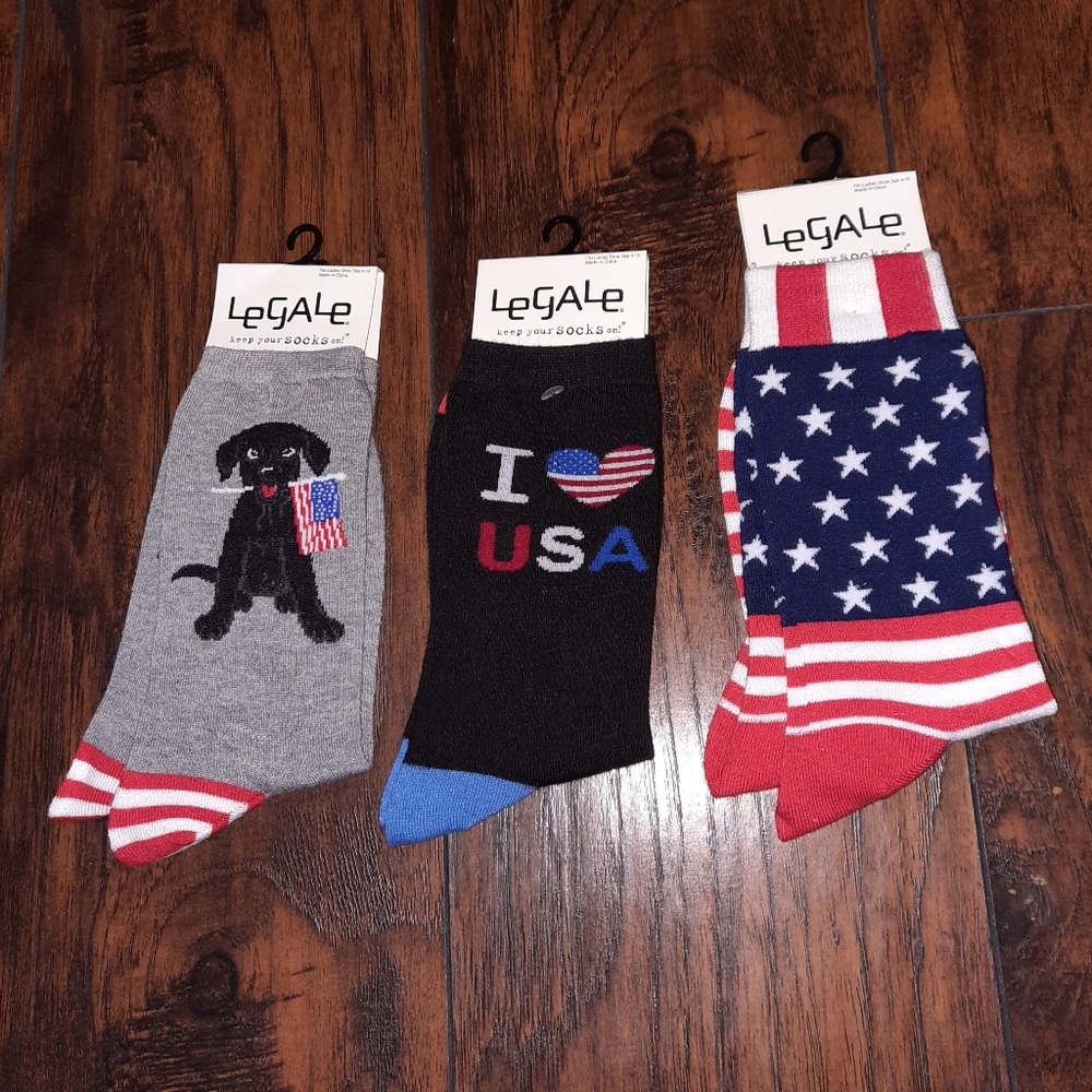 💲3 pairs Vote 2020 LeGale Patriotic Socks Bundle.